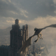 A dragon flying in Game of Thrones